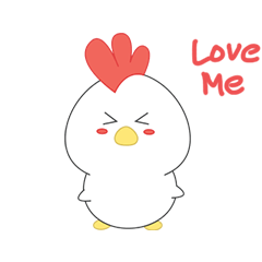 [LINEスタンプ] Chibi chicken animated