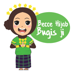 [LINEスタンプ] Becce Bugis Hijab