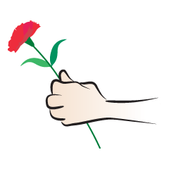 [LINEスタンプ] Give you a flowerの画像（メイン）