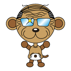 [LINEスタンプ] ちょいサルおやじ