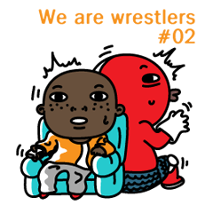 [LINEスタンプ] We are Wrestlers #02