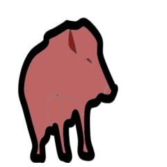 [LINEスタンプ] イノシシ：2019年 猪年 スタンプ