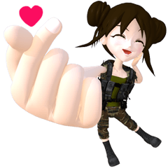 [LINEスタンプ] Soldier Girl Ver.1