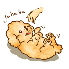 [LINEスタンプ] Lu huhu Toy Poodle
