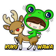[LINEスタンプ] KUKU WAWA 
